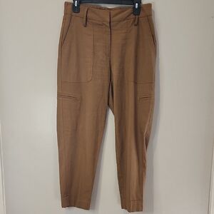 🥳Rachel Zoe Linen Blend Ankle Pants | Size 8 | Camel Brown